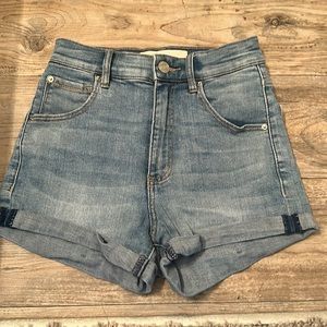 Garage light denim shorts